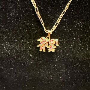 Boy/Girl pendent with necklace